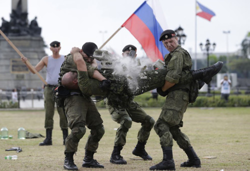 Russian marines in Manila