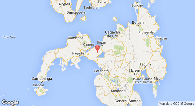 Epicenter of the  Mindanao earthquake of April 1, 1955