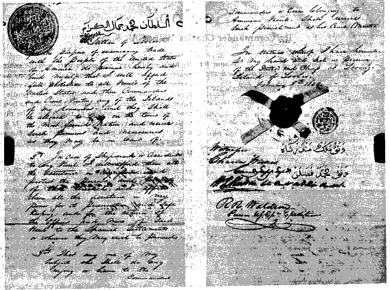 Photgraphic reproduction of The Wilkes treaty of 1842